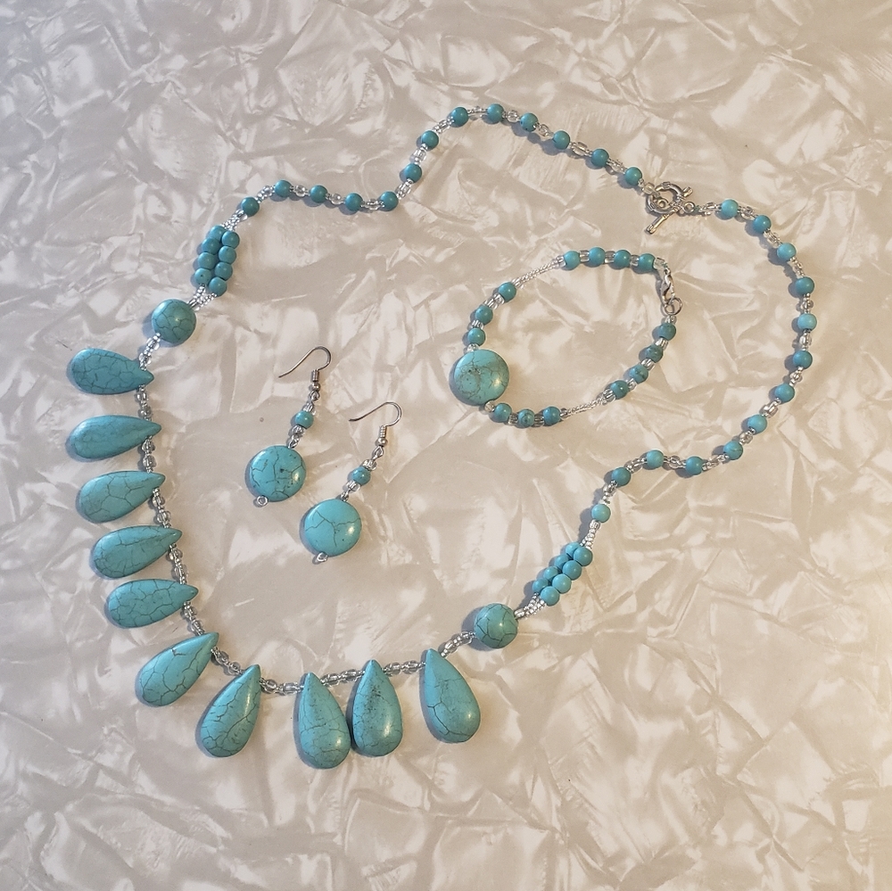 Necklace, Bracelet, & Earrings Set